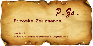 Piroska Zsuzsanna névjegykártya